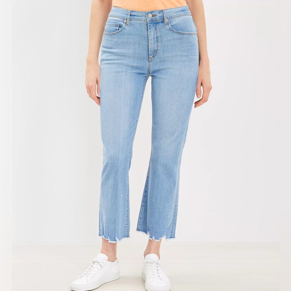 EUC LOFT high waist cropped flare Jeans size 30/10